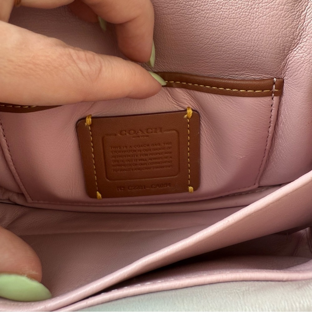 Coach Pillow Tabby 18 Pastel Ombre Leather Mini Crossbody Purse Handbag - Picture 10 of 10